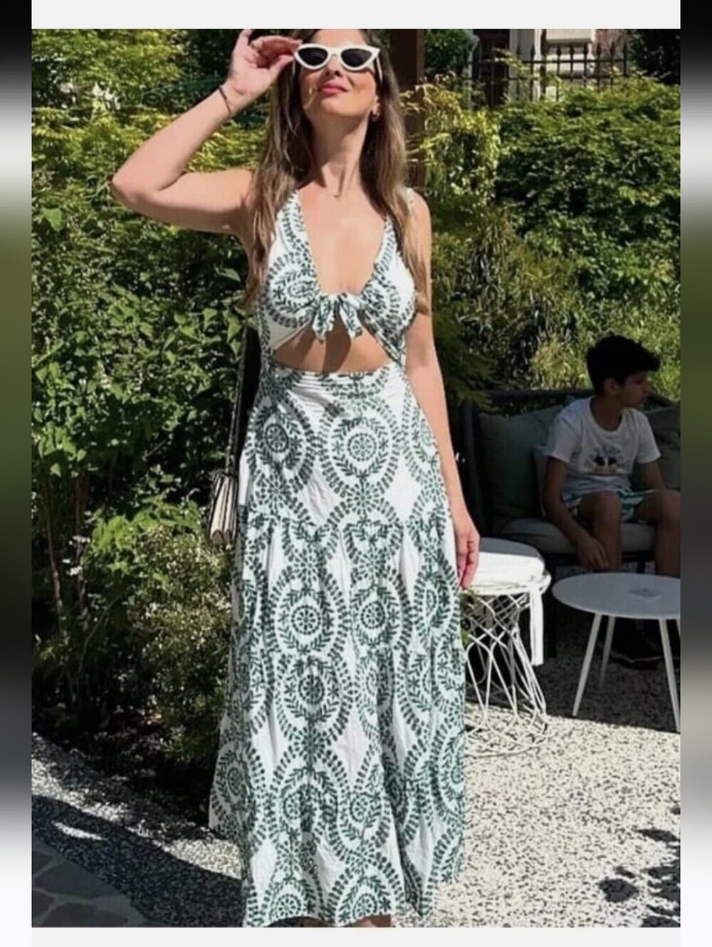 NWOT ZARA WOMAN NWT CUTWORK EMBROIDERY DRESS WITH KNOT